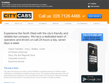 Tablet Screenshot of citycabsderry.com